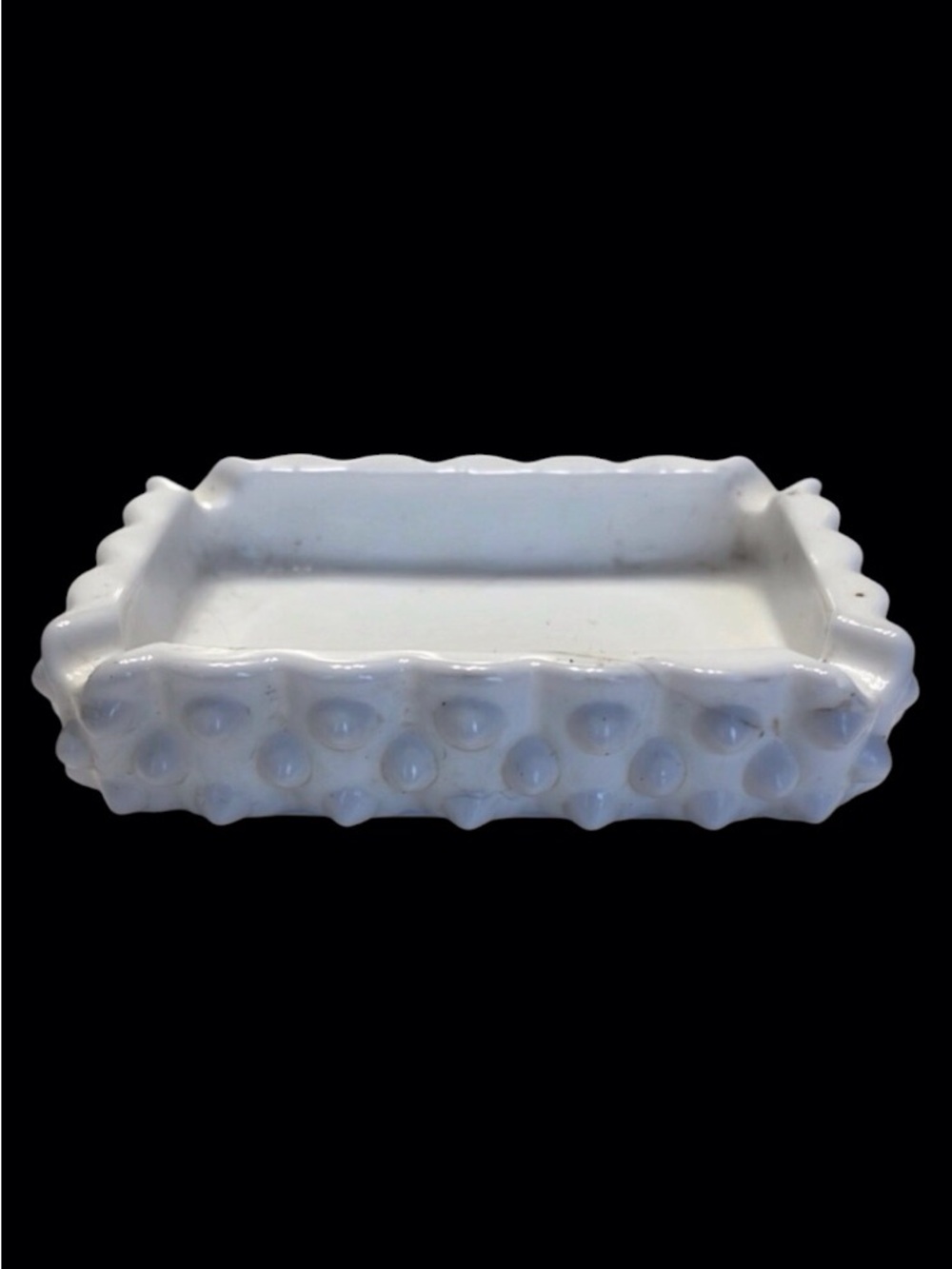 Vintage Fenton Hobnail Milk glass Ashtray pre owned